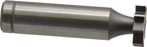 Made in USA - 5/8" Diam x 5/32" Face Width, Cobalt, 8 Teeth, Shank Connection Woodruff Keyseat Cutter - Uncoated, 2-5/32" OAL x 1/2" Shank, Straight Teeth, ANSI 505, Old Standard 6 - USA Tool & Supply