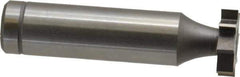 Made in USA - 5/8" Diam x 5/32" Face Width, Cobalt, 8 Teeth, Shank Connection Woodruff Keyseat Cutter - Uncoated, 2-5/32" OAL x 1/2" Shank, Straight Teeth, ANSI 505, Old Standard 6 - USA Tool & Supply