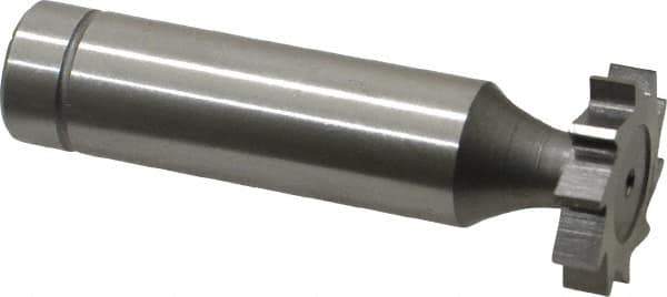 Made in USA - 3/4" Diam x 5/32" Face Width, Cobalt, 10 Teeth, Shank Connection Woodruff Keyseat Cutter - Uncoated, 2-5/32" OAL x 1/2" Shank, Straight Teeth, ANSI 506, Old Standard 8 - USA Tool & Supply