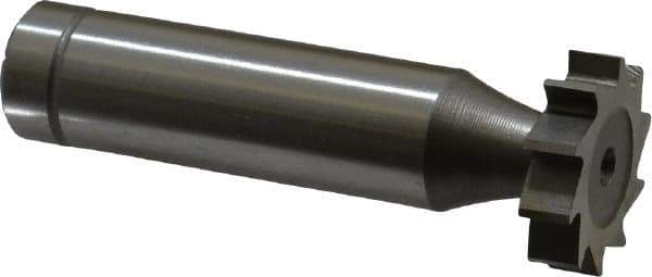 Made in USA - 3/4" Diam x 3/16" Face Width, Cobalt, 10 Teeth, Shank Connection Woodruff Keyseat Cutter - Uncoated, 2-3/16" OAL x 1/2" Shank, Straight Teeth, ANSI 606, Old Standard 9 - USA Tool & Supply