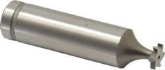 Made in USA - 5/16" Diam x 1/16" Face Width, Cobalt, 6 Teeth, Shank Connection Woodruff Keyseat Cutter - Uncoated, 2-1/16" OAL x 1/2" Shank, Staggered Teeth, ANSI 202-1/2, Old Standard 206 - USA Tool & Supply