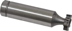 Made in USA - 1/2" Diam x 1/8" Face Width, Cobalt, 8 Teeth, Shank Connection Woodruff Keyseat Cutter - Uncoated, 2-1/8" OAL x 1/2" Shank, Staggered Teeth, ANSI 404, Old Standard 3 - USA Tool & Supply