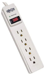 Tripp-Lite - 4 Outlets, 120 VAC15 Amps, 4' Cord, Power Outlet Strip - Floor, Keyhole Mount, 5-15 NEMA Configuration, 8" Strip - USA Tool & Supply