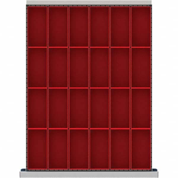LISTA - 24-Compartment Drawer Divider Layout for 3.15" High Drawers - USA Tool & Supply
