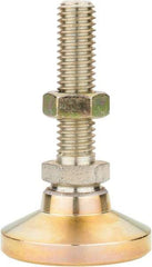 Gibraltar - 1/2-13 Bolt Thread, Studded Pivotal Stud Mount Leveling Pad & Mount - 5,000 Max Lb Capacity, 1-7/8" Base Diam - USA Tool & Supply