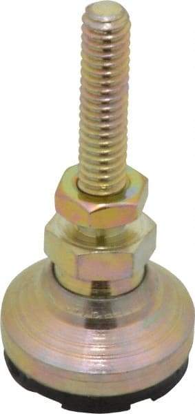 Gibraltar - 1/4-20 Bolt Thread, Studded Pivotal Stud Mount Leveling Pad & Mount - 200 Max Lb Capacity, 1" Base Diam - USA Tool & Supply