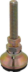 Gibraltar - 3/8-16 Bolt Thread, Studded Pivotal Stud Mount Leveling Pad & Mount - 300 Max Lb Capacity, 1-1/4" Base Diam - USA Tool & Supply