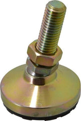 Gibraltar - 5/8-11 Bolt Thread, Studded Pivotal Stud Mount Leveling Pad & Mount - 1,200 Max Lb Capacity, 2-1/2" Base Diam - USA Tool & Supply