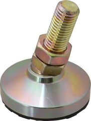 Gibraltar - 3/4-10 Bolt Thread, Studded Pivotal Stud Mount Leveling Pad & Mount - 1,800 Max Lb Capacity, 3" Base Diam - USA Tool & Supply