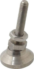 Gibraltar - 10-32 Bolt Thread, Studded Pivotal Stud Mount Leveling Pad & Mount - 700 Max Lb Capacity, 3/4" Base Diam - USA Tool & Supply