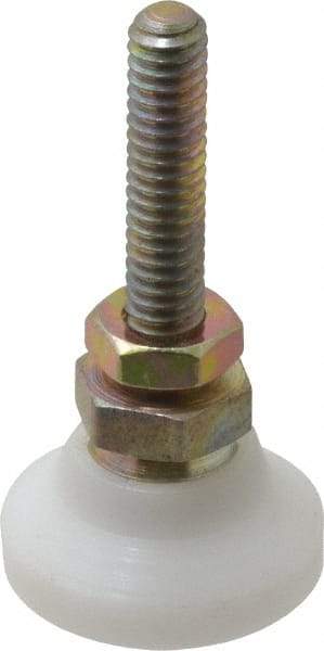 Gibraltar - 1/4-20 Bolt Thread, Studded Pivotal Stud Mount Leveling Pad & Mount - 200 Max Lb Capacity, 1" Base Diam - USA Tool & Supply