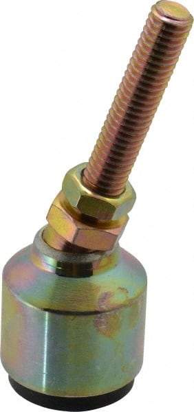 Gibraltar - 50 Lb Capacity, 3/8-16 Thread, 3-1/2" OAL, Zinc Stud, Studded Socket Mount Leveling Mount - 2" Stud Length, 1-1/4" Base Diam, Zinc Pad, 5/8" Hex - USA Tool & Supply