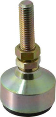 Gibraltar - 120 Lb Capacity, 1/2-13 Thread, 3-3/4" OAL, Zinc Stud, Studded Socket Mount Leveling Mount - 2" Stud Length, 1-7/8" Base Diam, Zinc Pad, 3/4" Hex - USA Tool & Supply