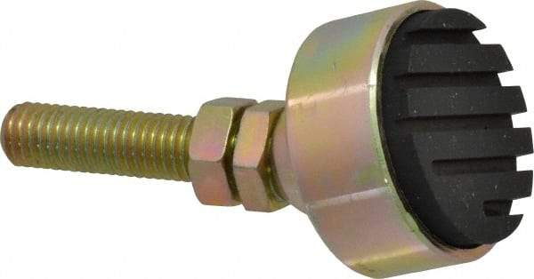 Gibraltar - 240 Lb Capacity, 1/2-13 Thread, 3-3/4" OAL, Zinc Stud, Studded Socket Mount Leveling Mount - 2" Stud Length, 1-7/8" Base Diam, Zinc Pad, 3/4" Hex - USA Tool & Supply