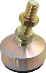 Gibraltar - 650 Lb Capacity, 3/4-10 Thread, 4-1/8" OAL, Zinc Stud, Studded Socket Mount Leveling Mount - 2" Stud Length, 3" Base Diam, Zinc Pad, 1-1/16" Hex - USA Tool & Supply