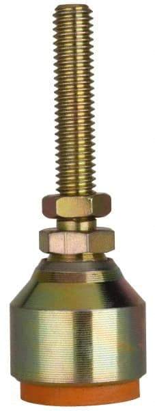 Gibraltar - 995 Lb Capacity, 3/8-16 Thread, 3-1/2" OAL, Zinc Stud, Studded Socket Mount Leveling Mount - 2" Stud Length, 1-1/4" Base Diam, Zinc Pad, 5/8" Hex - USA Tool & Supply