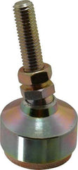 Gibraltar - 2400 Lb Capacity, 1/2-13 Thread, 3-3/4" OAL, Zinc Stud, Studded Socket Mount Leveling Mount - 2" Stud Length, 1-7/8" Base Diam, Zinc Pad, 3/4" Hex - USA Tool & Supply