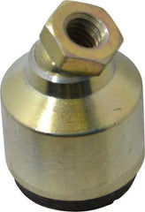 Gibraltar - 50 Lb Capacity, 3/8-16 Thread, 1-1/2" OAL, Zinc Stud, Tapped Socket Mount Leveling Pad - 1-1/4" Base Diam, Zinc Pad, 5/8" Hex - USA Tool & Supply