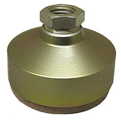 Gibraltar - 325 Lb Capacity, 3/4-10 Thread, 2-1/8" OAL, Zinc Stud, Tapped Socket Mount Leveling Pad - 3" Base Diam, Zinc Pad, 1-1/16" Hex - USA Tool & Supply