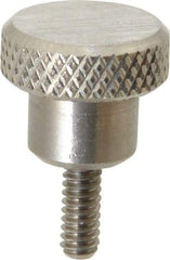 Gibraltar - 3/4" Head, Knurled Knob - Threaded Stem, Stainless Steel - USA Tool & Supply