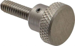 Gibraltar - 3/4" Head, Knurled Knob - Threaded Stem, Stainless Steel - USA Tool & Supply