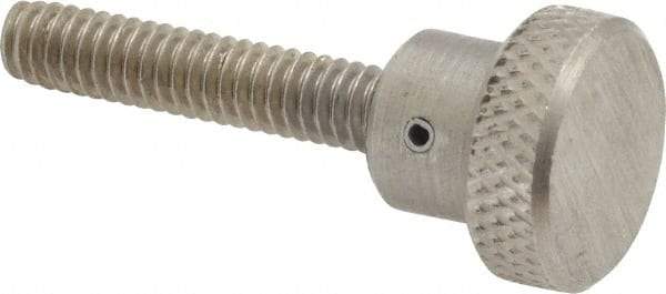 Gibraltar - 3/4" Head, Knurled Knob - Threaded Stem, Stainless Steel - USA Tool & Supply