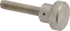 Gibraltar - 3/4" Head, Knurled Knob - Threaded Stem, Stainless Steel - USA Tool & Supply