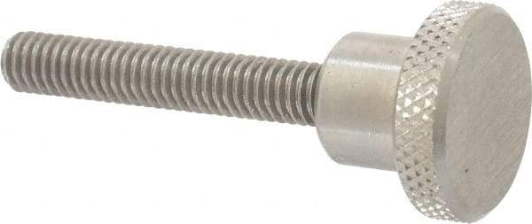Gibraltar - 1" Head, Knurled Knob - Threaded Stem, Stainless Steel - USA Tool & Supply