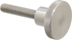 Gibraltar - 1-1/2" Head, Knurled Knob - Threaded Stem, Stainless Steel - USA Tool & Supply