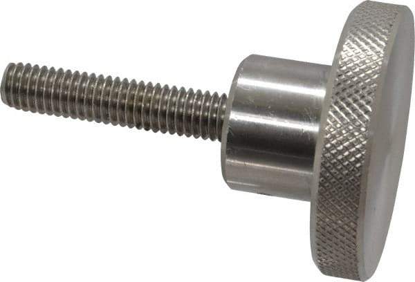 Gibraltar - 2" Head, Knurled Knob - Threaded Stem, Stainless Steel - USA Tool & Supply
