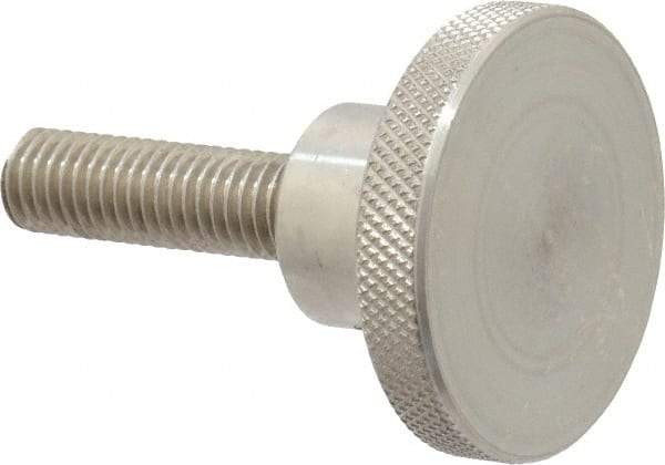 Gibraltar - 2" Head, Knurled Knob - Threaded Stem, Stainless Steel - USA Tool & Supply