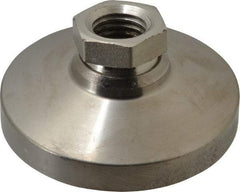 Gibraltar - 7400 Lb Capacity, 3/4-10 Thread, 1-1/2" OAL, Steel Stud, Tapped Pivotal Socket Mount Leveling Mount - 3" Base Diam, Steel Pad, 1-1/16" Hex - USA Tool & Supply