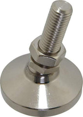 Gibraltar - 5/8-11 Bolt Thread, Studded Pivotal Stud Mount Leveling Pad & Mount - 6,000 Max Lb Capacity, 2-1/2" Base Diam - USA Tool & Supply