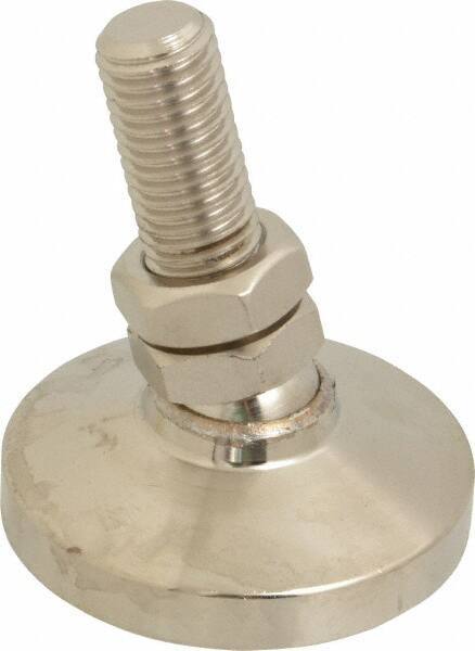 Gibraltar - 3/4-10 Bolt Thread, Studded Pivotal Stud Mount Leveling Pad & Mount - 7,400 Max Lb Capacity, 3" Base Diam - USA Tool & Supply
