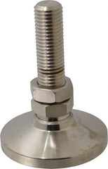 Gibraltar - 1-8 Bolt Thread, Studded Pivotal Stud Mount Leveling Pad & Mount - 22,000 Max Lb Capacity, 4" Base Diam - USA Tool & Supply