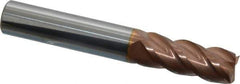 ProMax - 3/8", 7/8" LOC, 3/8" Shank Diam, 2-1/2" OAL, 4 Flute, Solid Carbide Square End Mill - Single End, TiCN Finish, Spiral Flute, 40° Helix, Right Hand Cut, Right Hand Flute, Series 111 - USA Tool & Supply