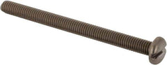 Value Collection - #10-32 UNF, 2-1/2" Length Under Head Slotted Drive Machine Screw - Pan Head, Grade 18-8 Stainless Steel, Uncoated, Without Washer - USA Tool & Supply
