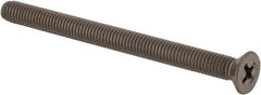 Value Collection - #10-32 UNF, 2-1/2" Length Under Head Phillips Drive Machine Screw - Flat Head, Grade 18-8 Stainless Steel, Uncoated, Without Washer - USA Tool & Supply
