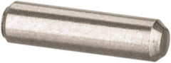 Value Collection - 1/16" Diam x 1/4" Pin Length 316 Stainless Steel Standard Dowel Pin - Bright Finish, 2 Beveled End - USA Tool & Supply