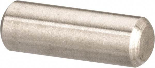 Value Collection - 1/8" Diam x 3/8" Pin Length 316 Stainless Steel Standard Dowel Pin - Bright Finish, 2 Beveled End - USA Tool & Supply