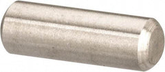 Value Collection - 1/8" Diam x 3/8" Pin Length 316 Stainless Steel Standard Dowel Pin - Bright Finish, 2 Beveled End - USA Tool & Supply