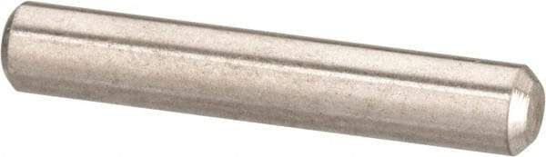 Value Collection - 1/8" Diam x 1/2" Pin Length 316 Stainless Steel Standard Dowel Pin - Bright Finish, 2 Beveled End - USA Tool & Supply