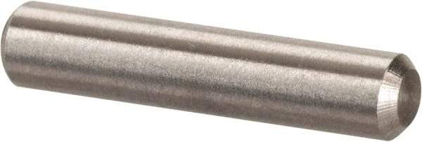 Value Collection - 1/8" Diam x 5/8" Pin Length 316 Stainless Steel Standard Dowel Pin - Bright Finish, 2 Beveled End - USA Tool & Supply