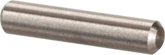 Value Collection - 1/8" Diam x 5/8" Pin Length 316 Stainless Steel Standard Dowel Pin - Bright Finish, 2 Beveled End - USA Tool & Supply