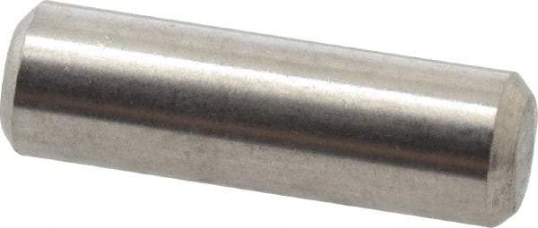 Value Collection - 3/16" Diam x 5/8" Pin Length 316 Stainless Steel Standard Dowel Pin - Bright Finish, 2 Beveled End - USA Tool & Supply