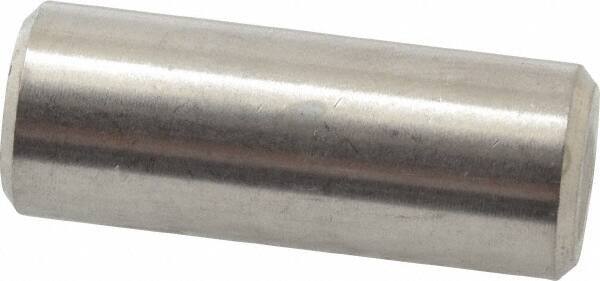 Value Collection - 3/8" Diam x 1" Pin Length 316 Stainless Steel Standard Dowel Pin - Bright Finish, 2 Beveled End - USA Tool & Supply