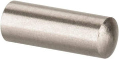 Value Collection - 3mm Diam x 8mm Pin Length 316 Stainless Steel Standard Dowel Pin - Bright Finish, 1 Rounded End - USA Tool & Supply