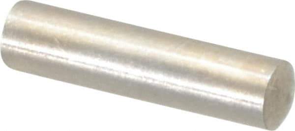 Value Collection - 4mm Diam x 16mm Pin Length 316 Stainless Steel Standard Dowel Pin - Bright Finish, 1 Rounded End - USA Tool & Supply