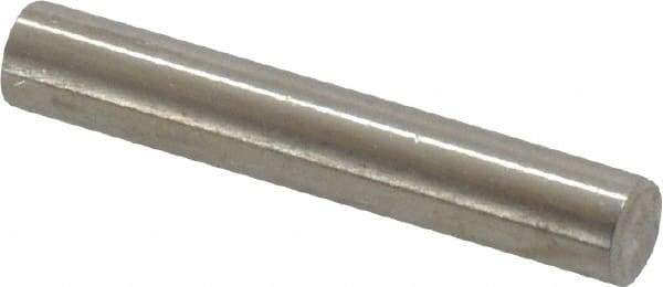 Value Collection - 4mm Diam x 24mm Pin Length 316 Stainless Steel Standard Dowel Pin - Bright Finish, 1 Rounded End - USA Tool & Supply