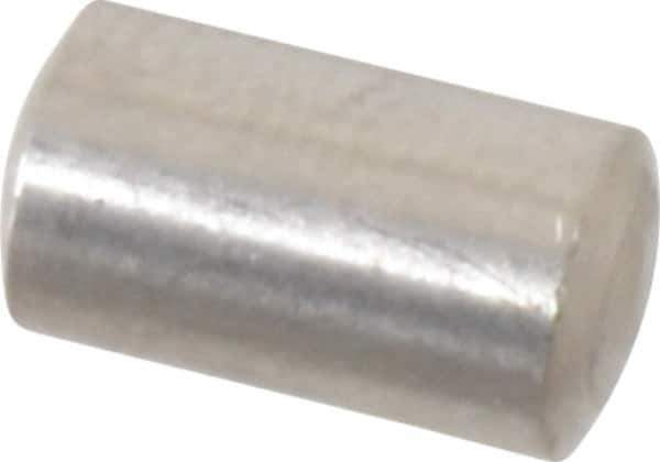Value Collection - 5mm Diam x 8mm Pin Length 316 Stainless Steel Standard Dowel Pin - Bright Finish, 1 Rounded End - USA Tool & Supply